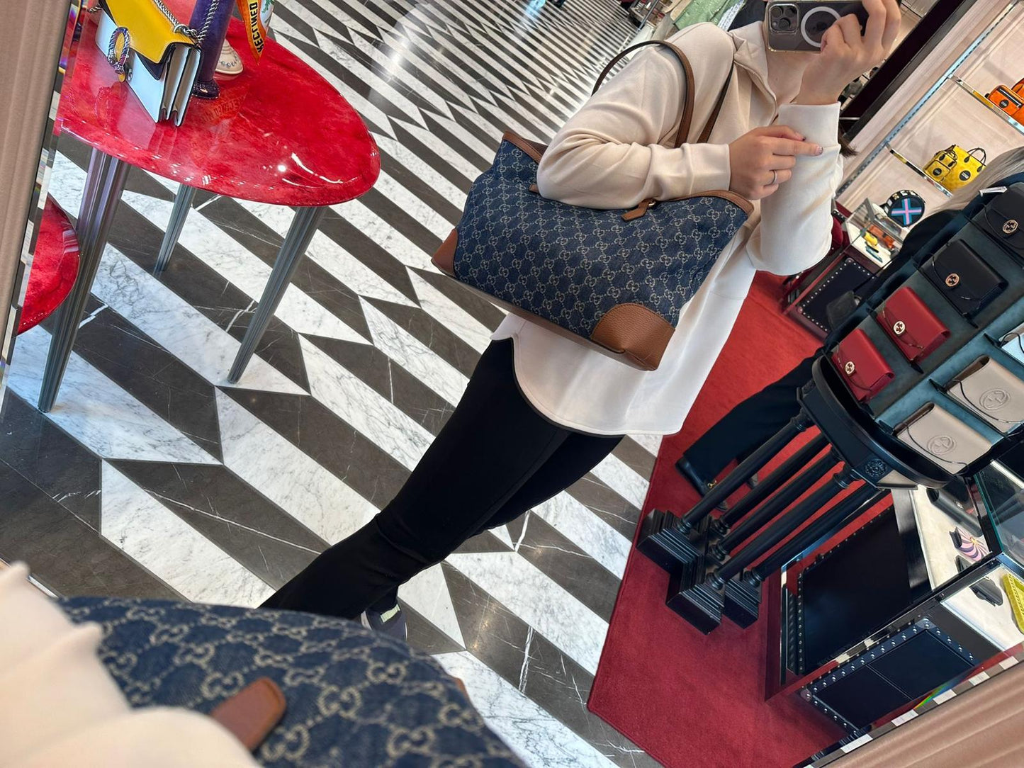 PreOrder Gucci GG denim shopping tote