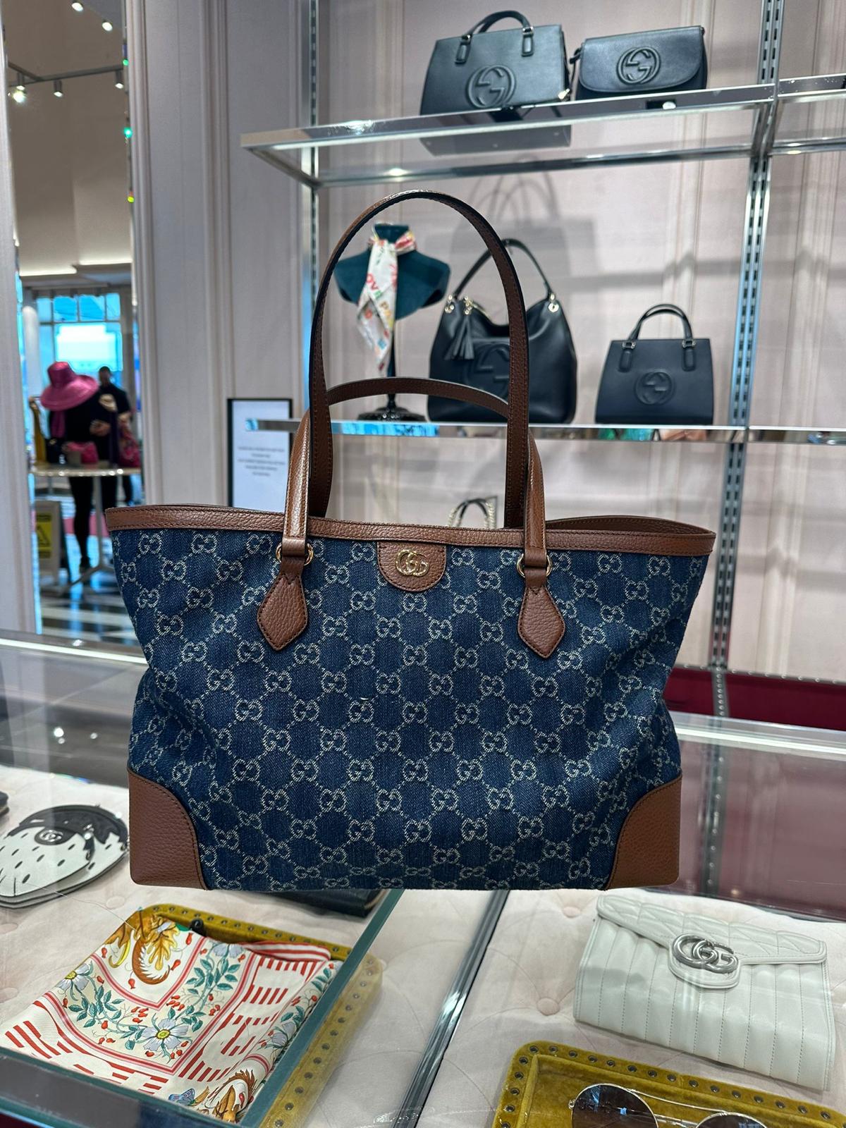 PreOrder Gucci GG denim shopping tote