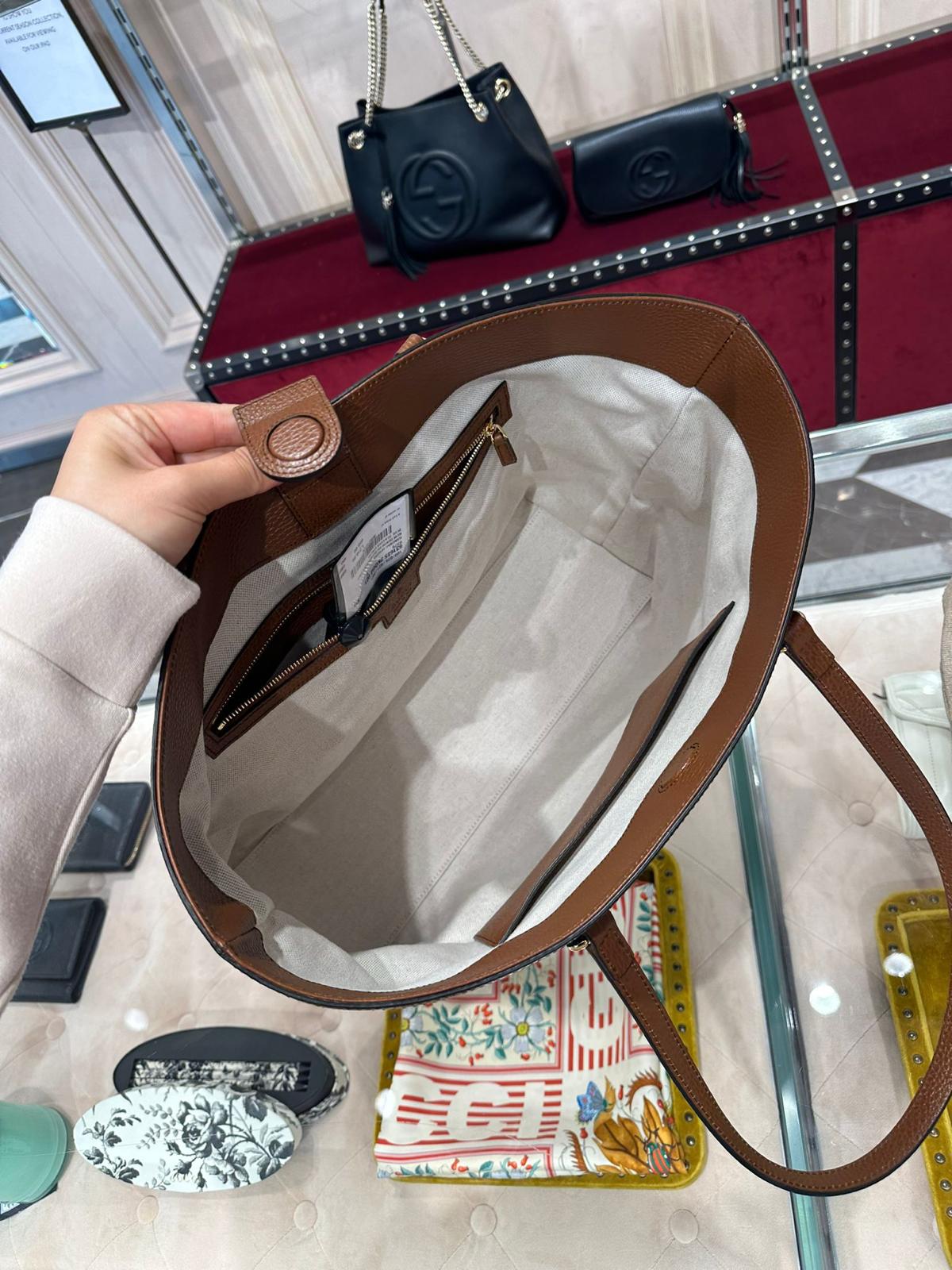 PreOrder Gucci GG denim shopping tote