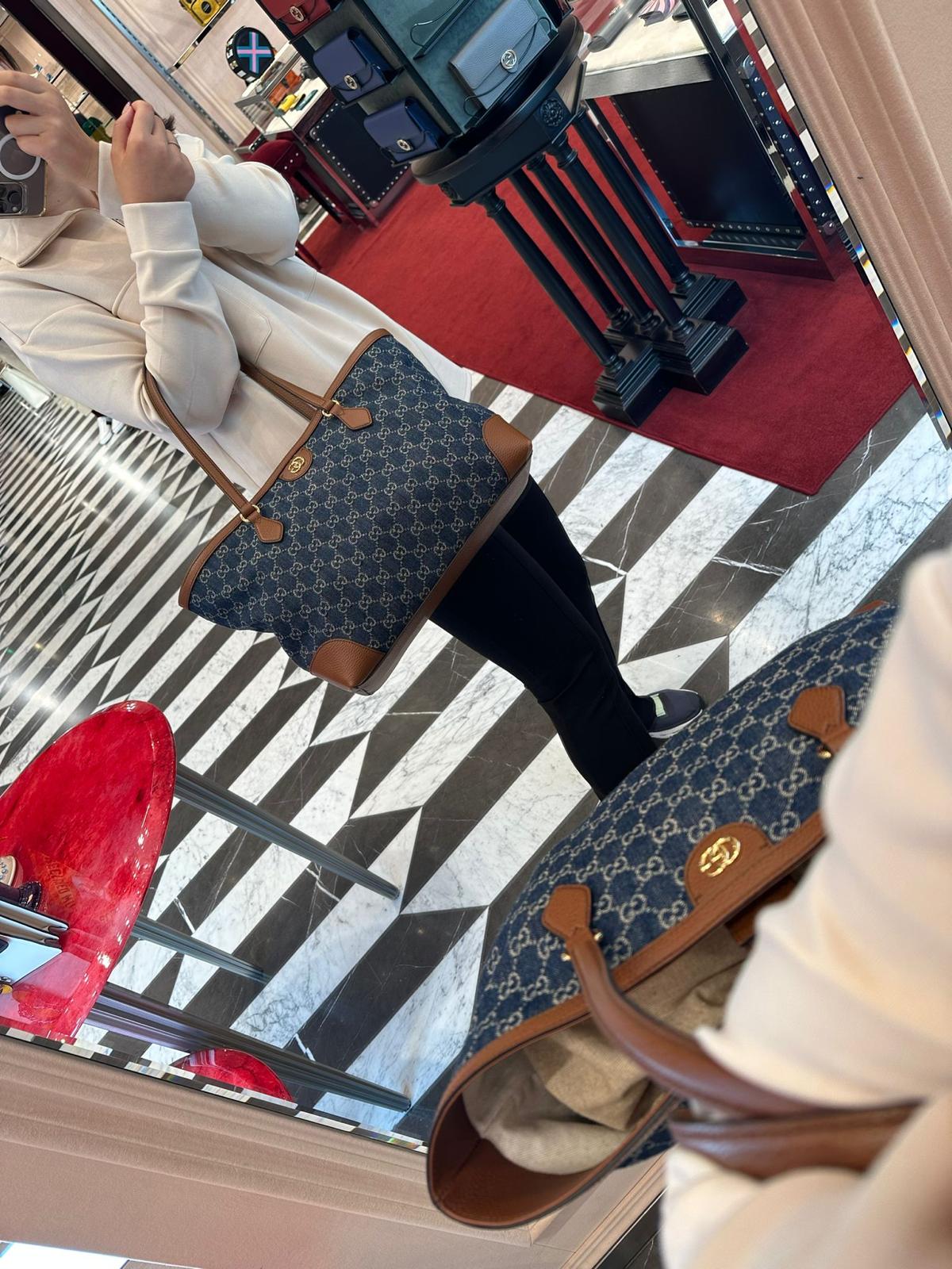 PreOrder Gucci GG denim shopping tote